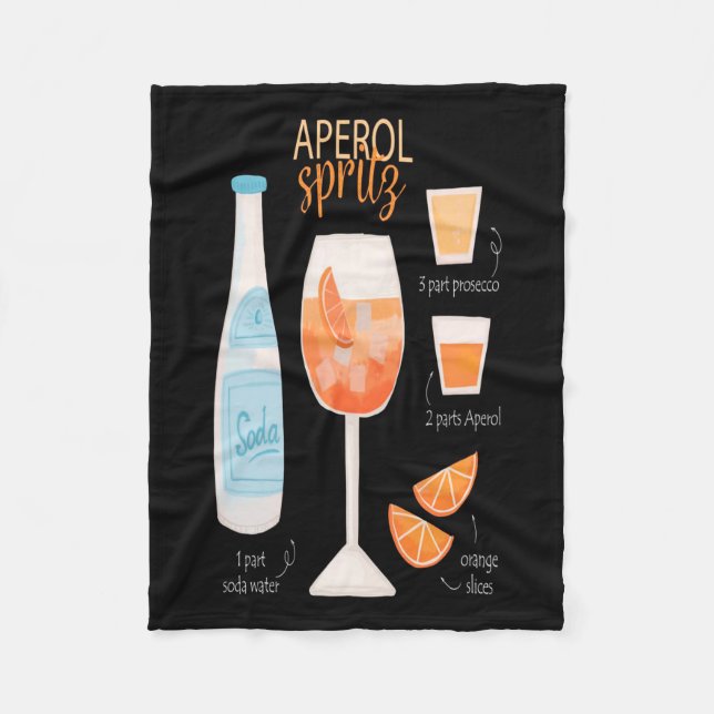 Aperol Spritz Cocktail Fleecefilt (Framsidan)