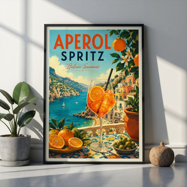 Aperol Spritz Cocktail Italiensk Sommar Väggkonst (Skapare uppladdad)