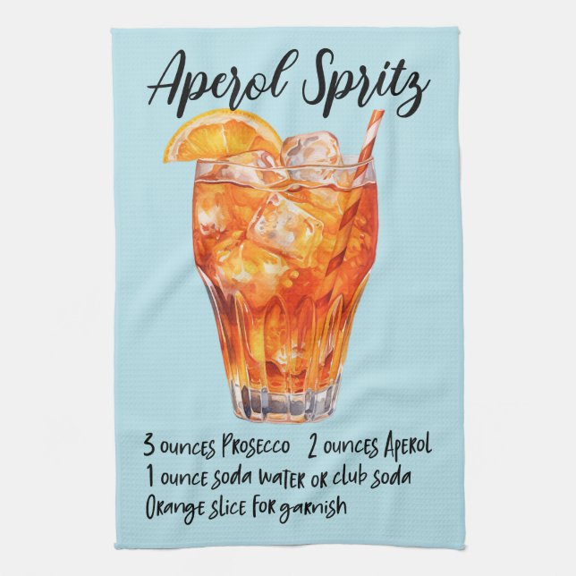 Aperol Spritz Cocktail Recipe Kökshandduk (Vertikal)