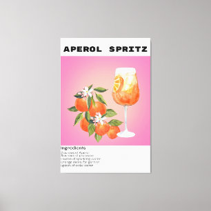 Aperol Spritz Cocktail Recipe Orange Flower Market Canvastryck