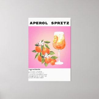Aperol Spritz Cocktail Recipe Orange Flower Market Canvastryck