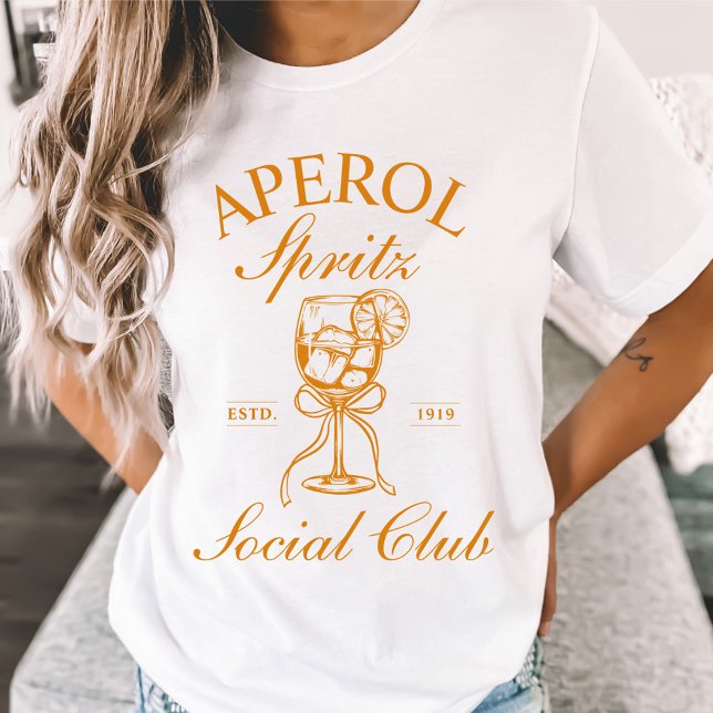 Aperol Spritz Cocktail Social Klubb T Shirt (Skapare uppladdad)