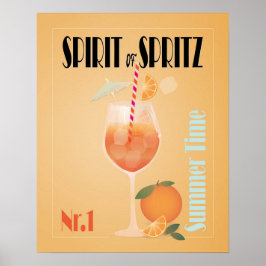 Aperol Spritz Cocktail | Vibrant Spritz Drink Poster