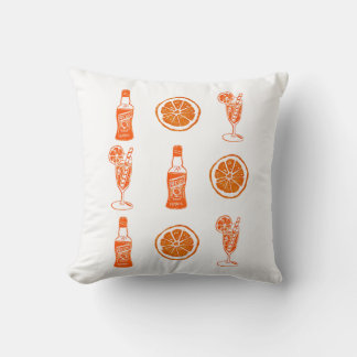 Aperol Spritz Dekorativ kudde Linocut Design