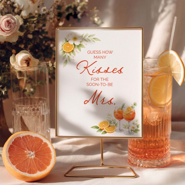 Aperol Spritz Guess How Many Kisses Poster (Skapare uppladdad)