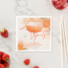 Aperol Spritz Love Citrus Floral Bridal Shower Pappersservett