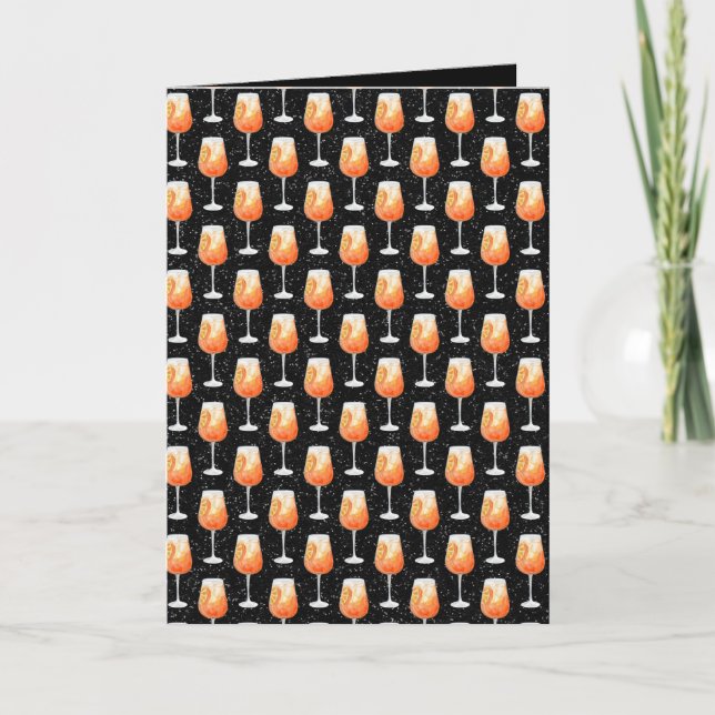 Aperol Spritz Pattern Kort (Framsida)
