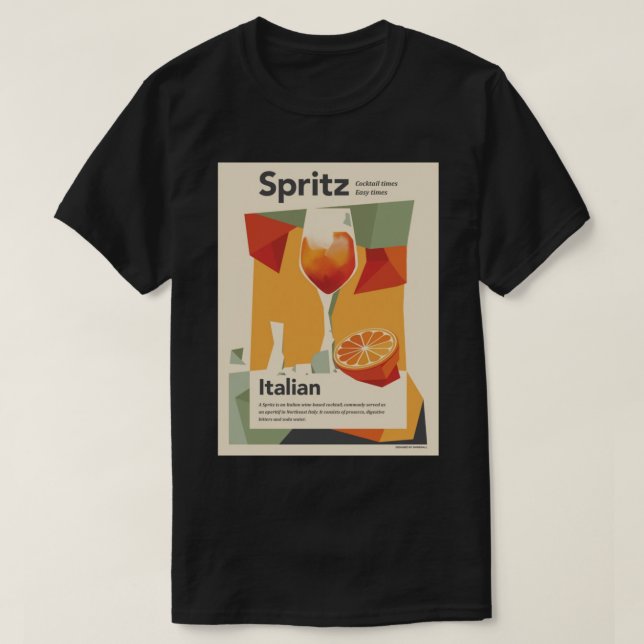 Aperol Spritz Poster T Shirt (Design framsida)