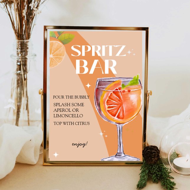 Aperol Spritz Pub Sign, Spritz Cocktail-utskrift Poster (Skapare uppladdad)