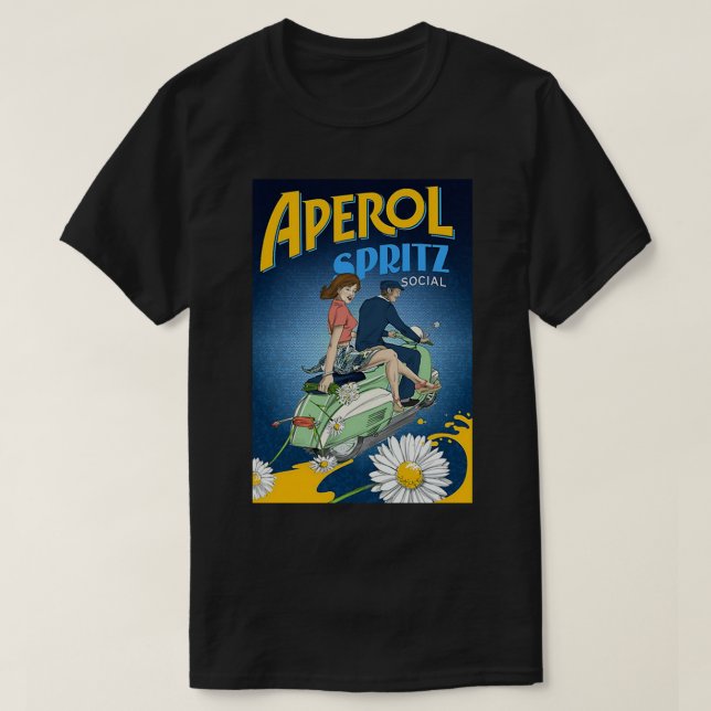 Aperol Spritz Social T Shirt (Design framsida)