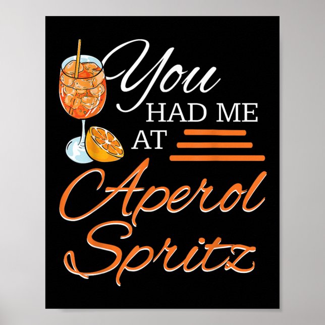 Aperol Spritz Svan Party Alcohol Drink Sommar Beve Poster (Framsidan)