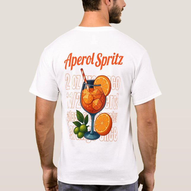 Aperol Spritz T-Shirt – Retro Italian Cocktail (Baksida)