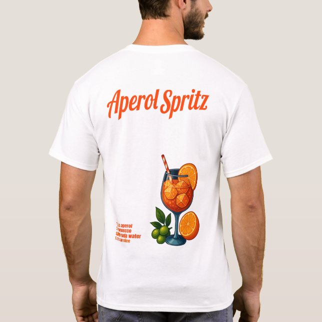 Aperol Spritz T-Shirt – Retro Italian Cocktail (Baksida)