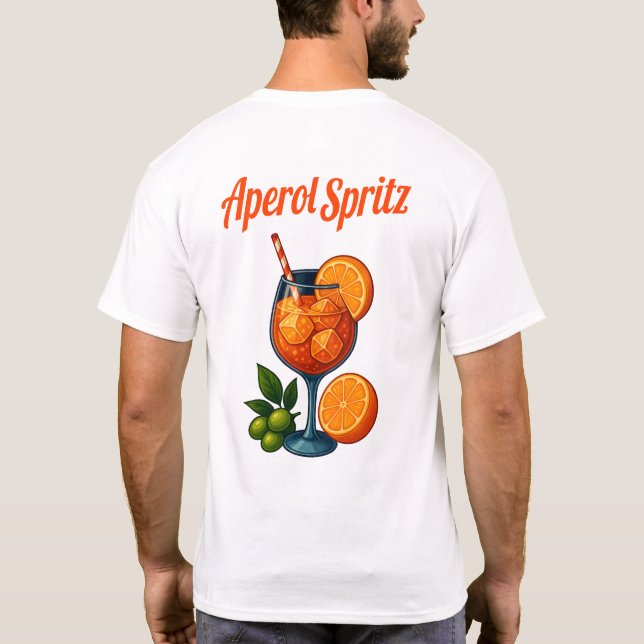 Aperol Spritz T-Shirt – Retro Italian Cocktail (Baksida)