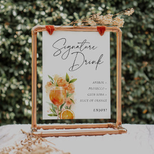 Aperol Spritz-tecken Namnteckning Drink-Möhippa Poster