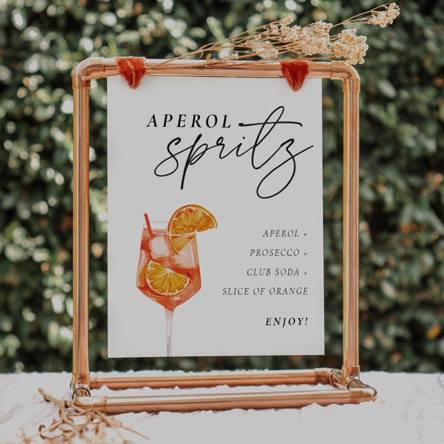 Aperol Spritz-tecken Namnteckning Drink-Möhippa Poster (Skapare uppladdad)