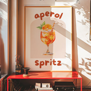 Aperol Spritz Trendigets väggkonst Minimal Pos