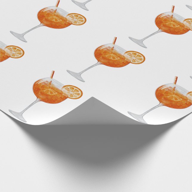 Aperol Spritz Wrapping Papper Presentpapper (Hörn)