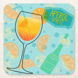 Aperol SpritzSquare Underlägg Papper Kvadrat