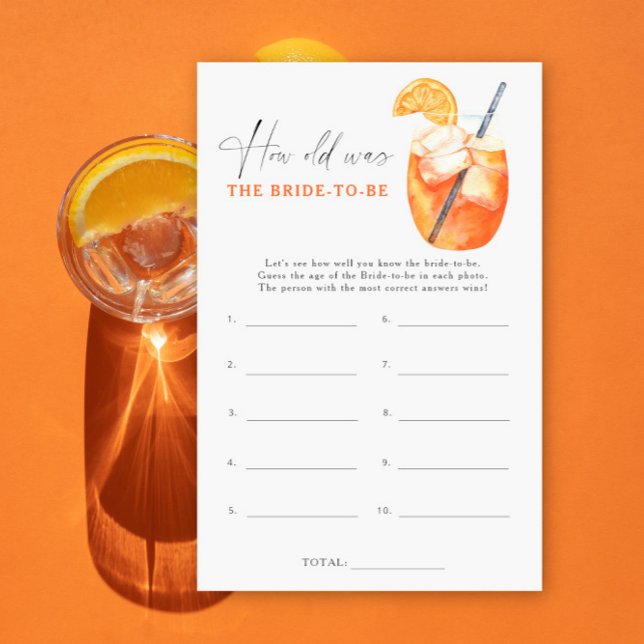 Aperolcocktail - Hur gammal var bruden? (Skapare uppladdad)