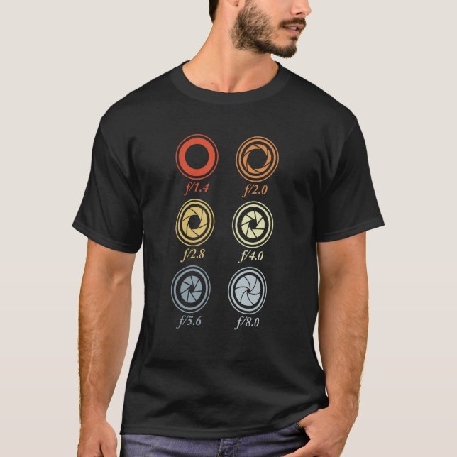 Aperture-storlekar Foto Jo för fotografiinställnin T Shirt (Framsida)