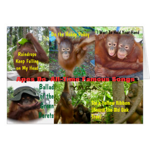 Apes Do All-Time Berömd Sång OBS Kort
