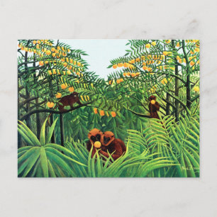 "Apes in Orange Grove" av Henri Rousseau Vykort