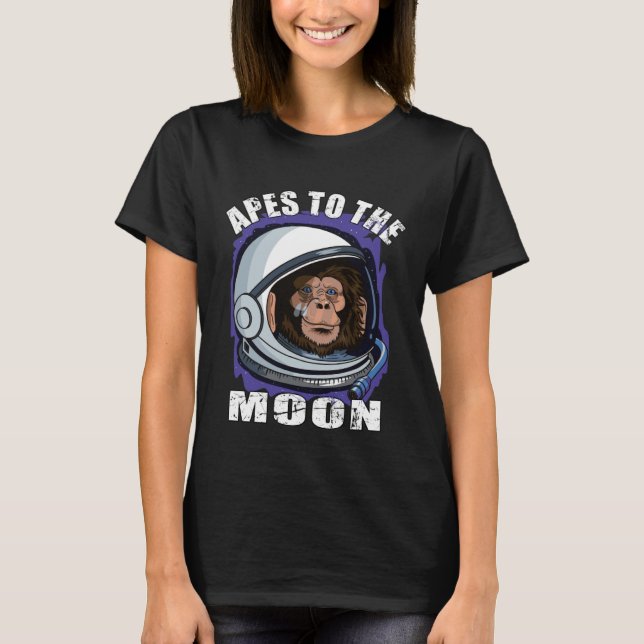 Apes together strong HODL diamond hands to the moo T Shirt (Framsida)