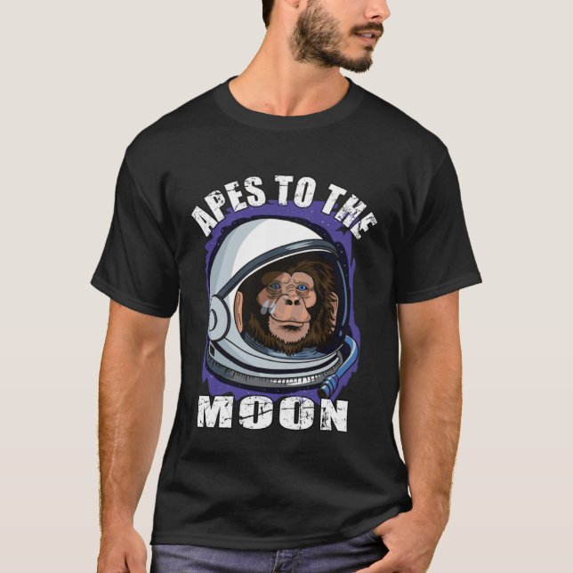 Apes together strong HODL diamond hands to the moo T Shirt (Framsida)