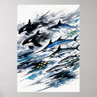 Apex Currents Bläck Av Den Djupa Jakt Poster