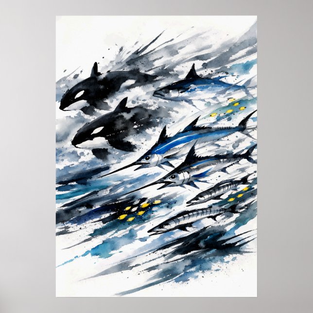 Apex Currents Bläck Av Den Djupa Jakt Poster (Framsidan)