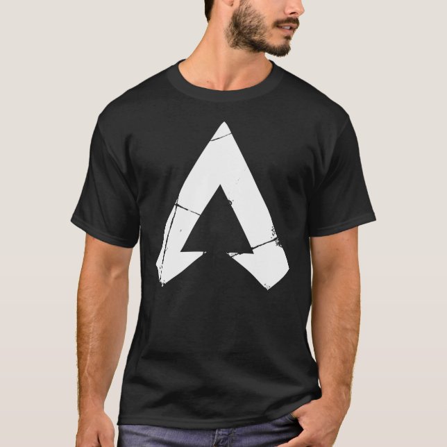Apex Förklaringar Logotyp Apex Legends White Symbo T Shirt (Framsida)