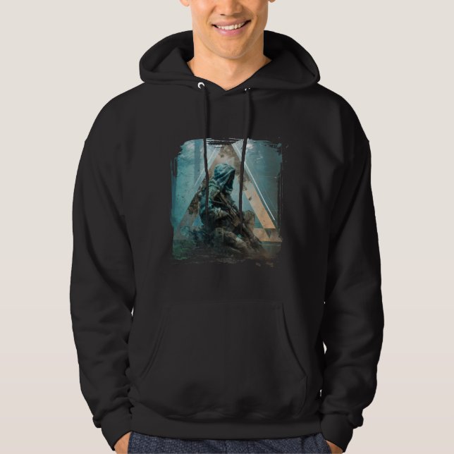 Apex Hunter – Tactical Survival Warrior Art Design Hoodie (Framsida)
