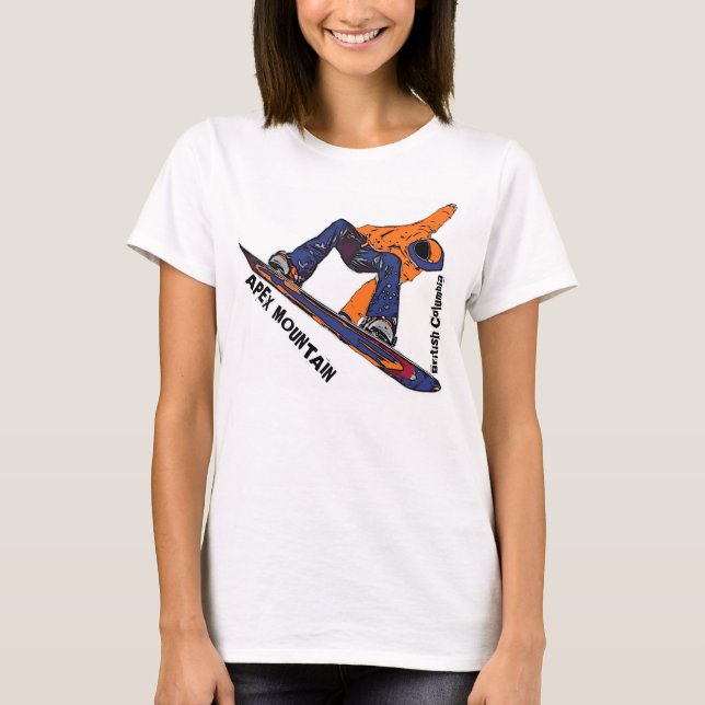 Apex Mountain BC Canada snowboard dam tank T-shirt (Framsida)
