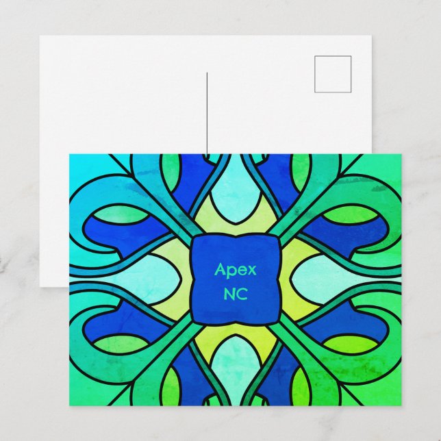 Apex North Carolina  Vykort (Fram/baksida)