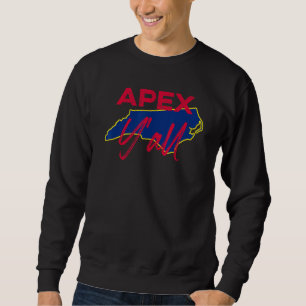 Apex North Carolina Yall Nc Pride State Karta Lång Ärmad Tröja