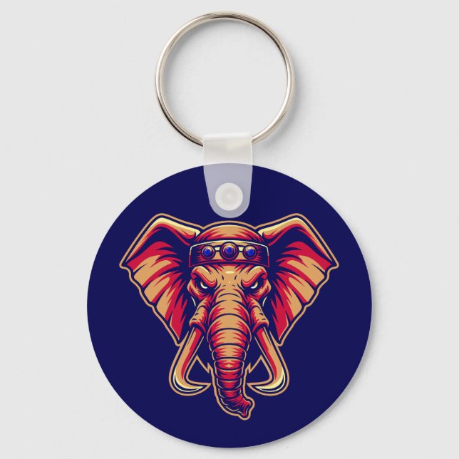 Apex Pachyderm - Marinblå och Orange Upplaga Nyckelring (Framsida)