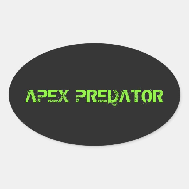 APEX PREDATOR STICKARE OVALT KLISTERMÄRKE (Framsida)