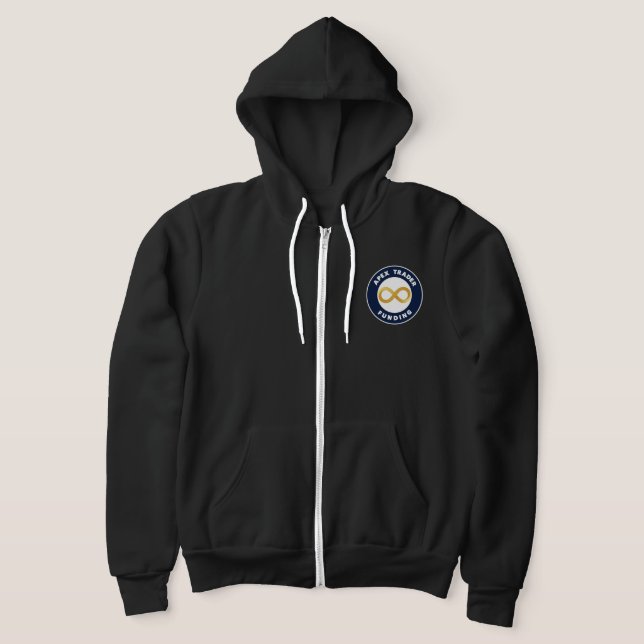 Apex Trader Funding - Logotyp Zip Hoodie T Shirt (Laydown)