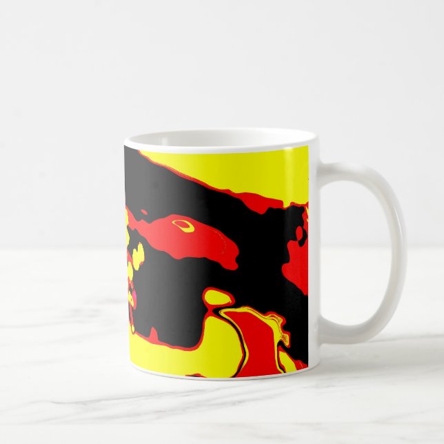 Apfelblüte - Apple blommar y/b/r Kaffemugg (Höger)