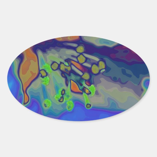 Apfelblüte Ovalt Klistermärke (Framsida)