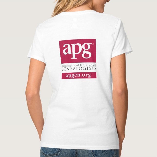 APG Kvinnors V-Nacke Tshirt - Kortärmad T Shirt (Baksida)