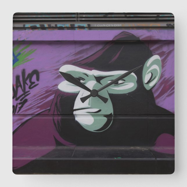 Apgraffiti Fyrkantig Klocka (Framsida)