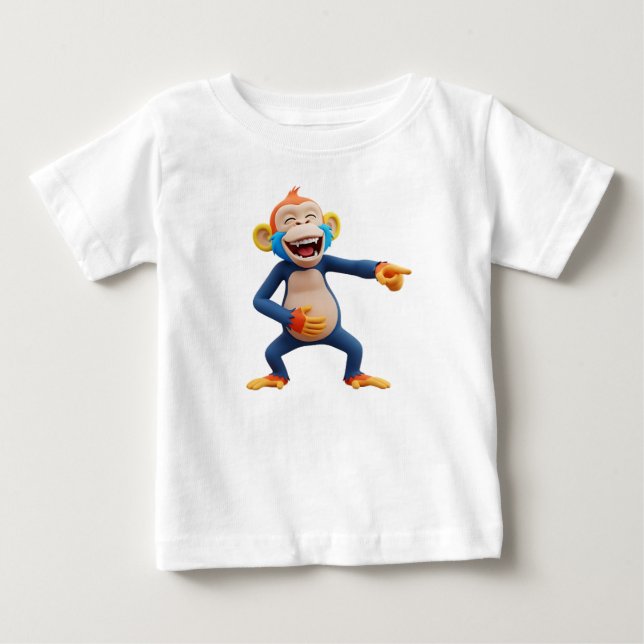 Aphamaskot som pekar och skrattar t shirt (Framsida)