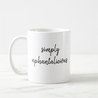 Aphantasia helt enkelt Aphantalicious Black Font Kaffemugg