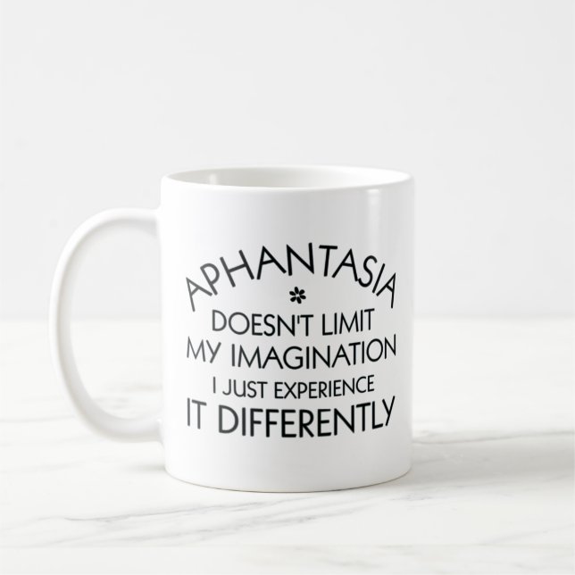 Aphantasia Imagination Different Black Font Kaffemugg (Vänster)