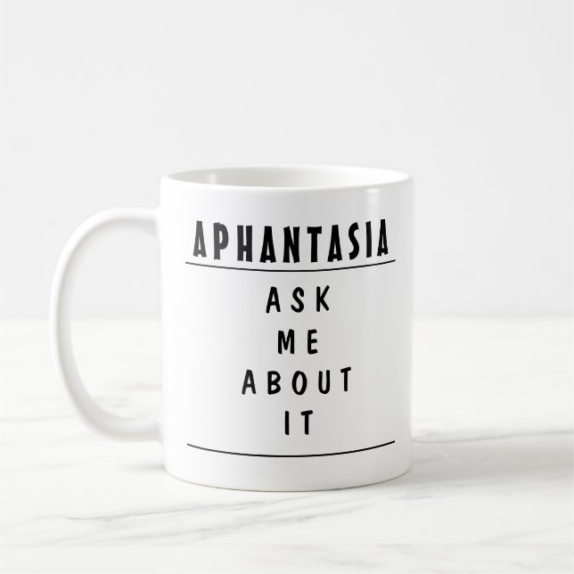 Aphantasia Informationskonversationsstartmugg Svar Kaffemugg (Vänster)