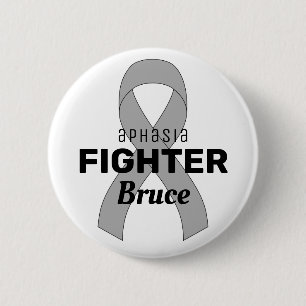 Aphasia Ribbon White Button Knapp