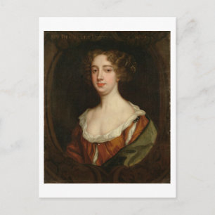 Aphra Behn (1640-89) (olja på arbetsyta) Vykort
