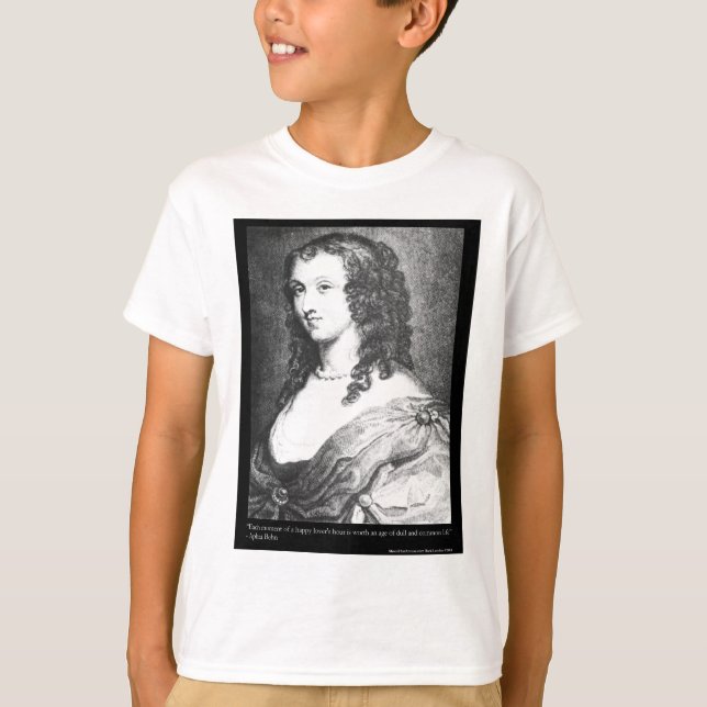 Aphra Behn Kärlek Citat-kort o.s.v. T Shirt (Framsida)